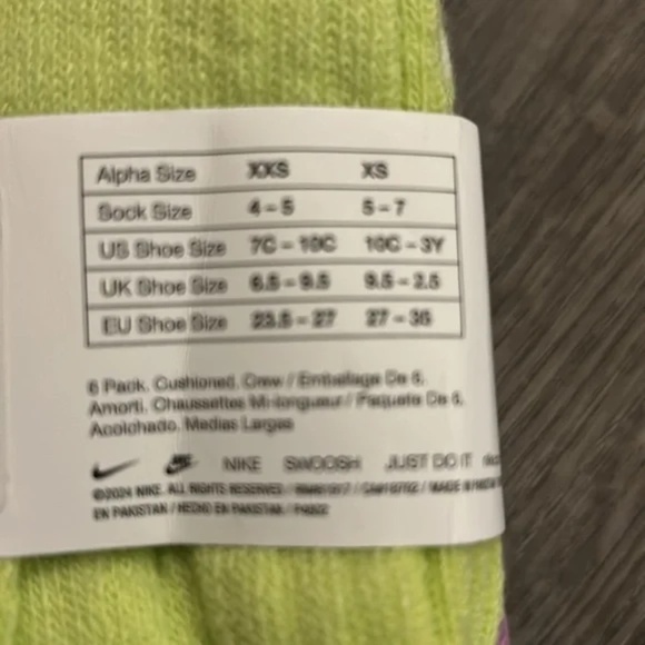 New Nike Dri-FIT 6 Pair Youth Cushioned Socks - Blue and Gray youth 10c-3Y Pack - Picture 9 of 10